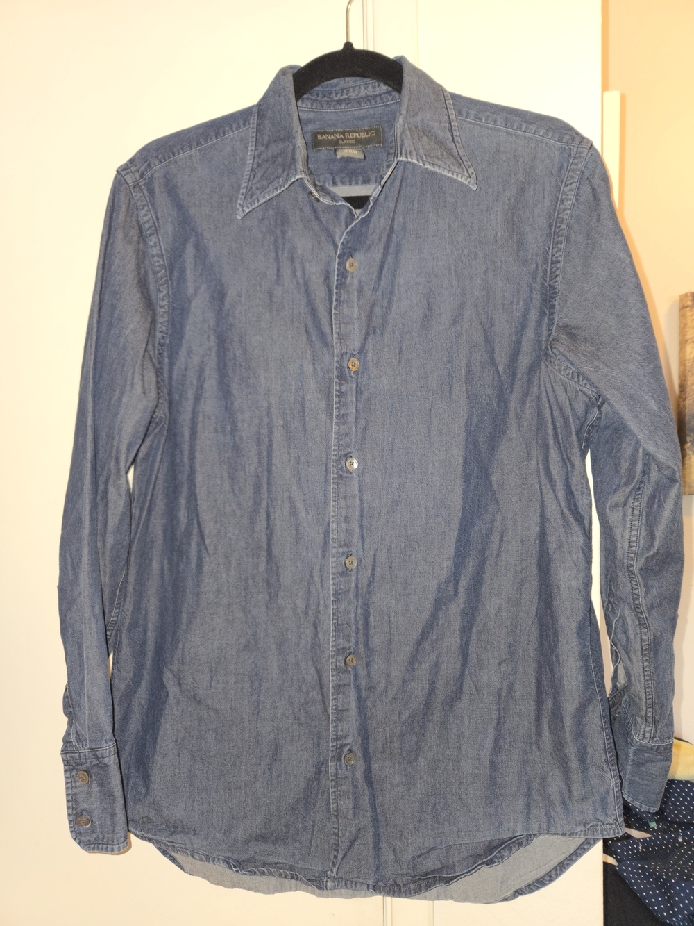Banana Republic Blue Denim Button-Down Shirt